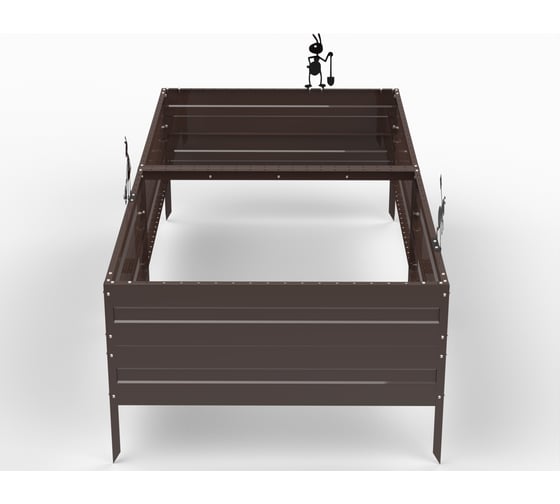 Грядка ООО Металекс KitGarden 2x1 х 0.4 м Коричневая 114022