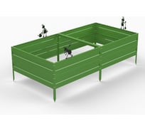 Грядка ООО Металекс KitGarden 2x1 х 0.4 м Зеленая 114021