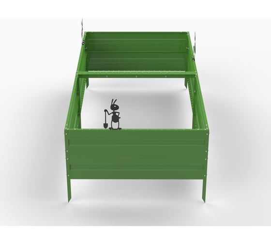 Грядка ООО Металекс KitGarden 2x1 х 0.4 м Зеленая 114021