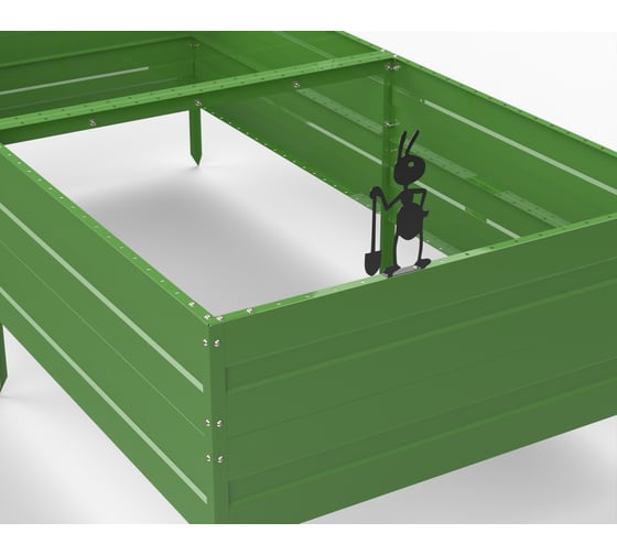 Грядка ООО Металекс KitGarden 2x1 х 0.4 м Зеленая 114021