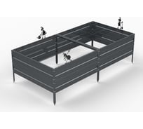 Грядка ООО Металекс KitGarden 2x1 х 0.4 м Серая 114024