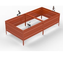 Грядка ООО Металекс KitGarden 2x1 х 0.4 м Оранжевая 114023