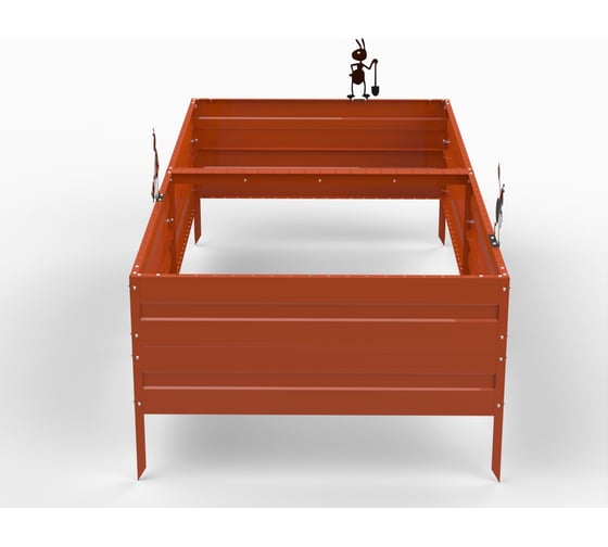 Грядка ООО Металекс KitGarden 2x1 х 0.4 м Оранжевая 114023