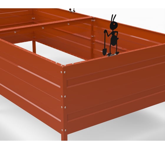 Грядка ООО Металекс KitGarden 2x1 х 0.4 м Оранжевая 114023