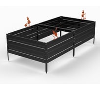 Грядка ООО Металекс KitGarden 2x1 х 0.4 м Черная 114025