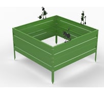 Грядка Металекс Metalex серия KitGarden 1x1 х 0.4 м. Зеленая / 114041