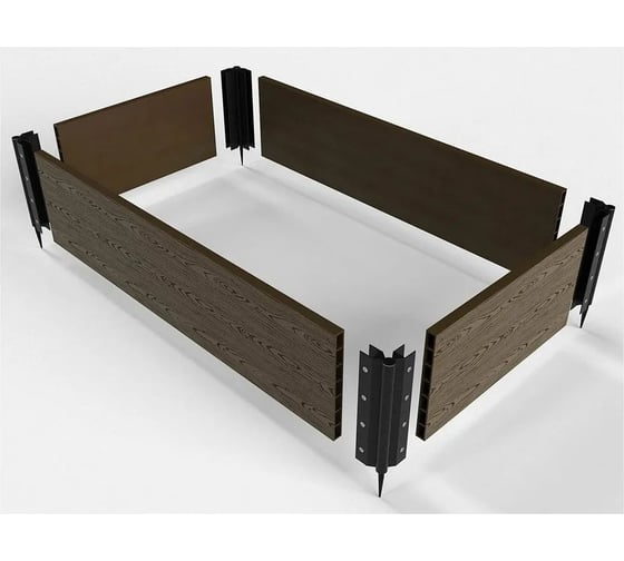 Садовая грядка 1-й ДПК Комбинат из ДПК теплая высокая 120-50-30 см KL385464 1