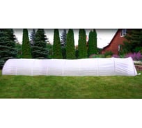 Парник ЛЕТО Дачник 8м, с укрывным материалом 42г/кв м, дуга пластик 2.5м прямой 7005