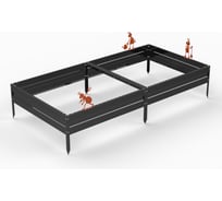 Грядка Metalex серия KitGarden 2x1 х 0.2 м. Черная 114035