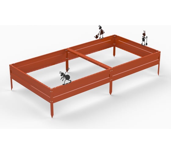 Грядка Metalex серия KitGarden 2x1 х 0.2 м. Оранжевая 114033 1