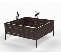 Грядка Metalex KitGarden 1x1 х 0.3 м. Коричневая 114047