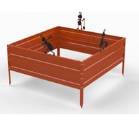 Грядка Metalex KitGarden 1x1 х 0.3 м. Оранжевая 114048