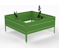 Грядка Metalex KitGarden 1x1 х 0.3 м. Зеленая 114046