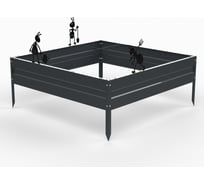 Грядка Metalex KitGarden 1x1 х 0.2 м. Серая 114054