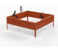 Грядка Metalex KitGarden 1x1 х 0.2 м. Оранжевая 114053