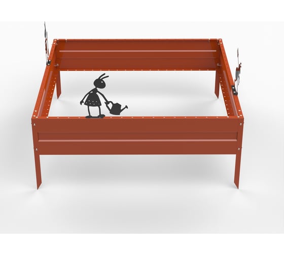 Грядка Metalex KitGarden 1x1 х 0.2 м. Оранжевая 114053