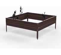 Грядка Metalex KitGarden 1x1 х 0.2 м. Коричневая 114052