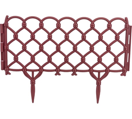 Декоративный забор Дачная мозаика Фаберже бордовый 15305
