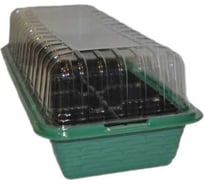 Мини-парник PERFECTO LINEA пластмассовый, с 2 вставками, 395x170x65 мм ПНП/2