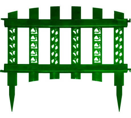 Декоративный заборчик Дачная мозаика "Палисадник" темно-зеленый 10673