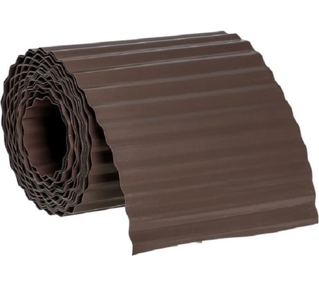 Бордюрная лента Дачная мозаика гофрированная коричневая 9м х 30см 13063