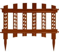 Декоративный заборчик Дачная мозаика "Палисадник" темно-коричневый 10639
