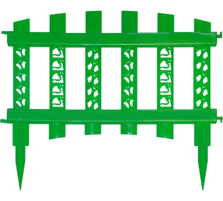 Декоративный заборчик Дачная мозаика "Палисадник" зеленый 10674