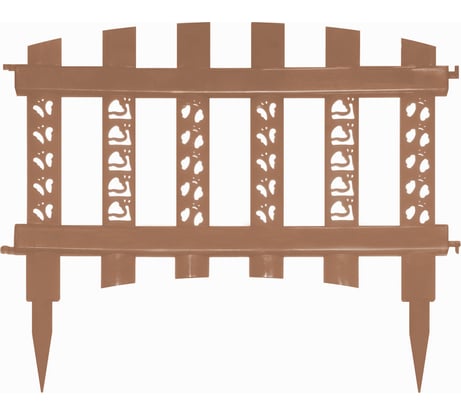 Декоративный заборчик Дачная мозаика "Палисадник" светло-коричневый 10675