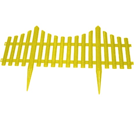 Заборчик Дачная мозаика "Модерн" декоративный желтый штакетник 10606