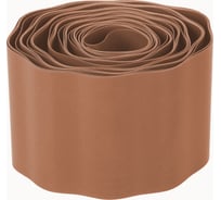 Бордюр Дачная мозаика лента гофрированная 9x150 коричневая 13058