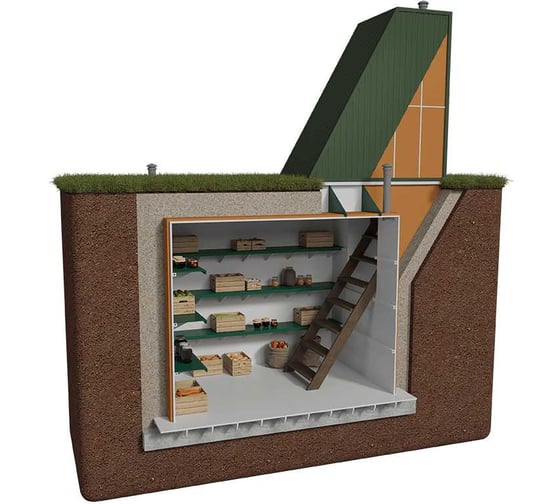 Погреб ЗЕМЛЯК Комфорт Плюс 2500x2000x2500 мм PKP2520