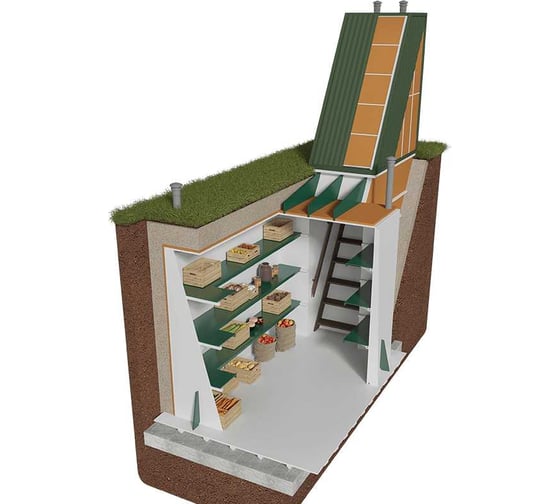 Погреб ЗЕМЛЯК Премиум Плюс 2500x2000x2500 мм PPP2520