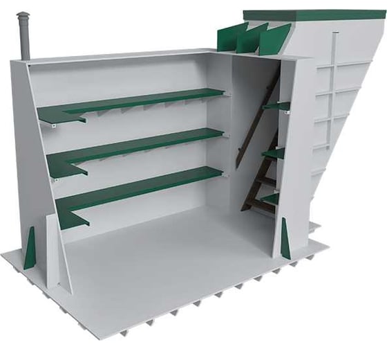 Погреб ЗЕМЛЯК Премиум 5500x2000x2500 мм PP5520