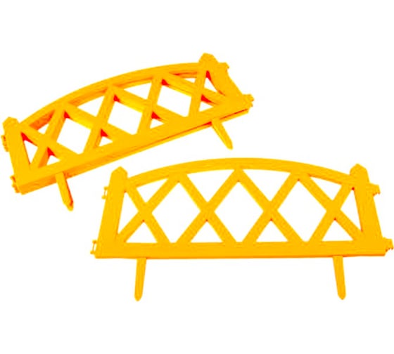 Декоративный забор GARDENPLAST MODERN №4 5 шт, длина 3,00 м, желтый 4814132000427 50213