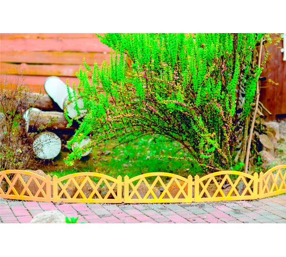 Декоративный забор GARDENPLAST MODERN №4 5 шт, длина 3,00 м, желтый 4814132000427 50213
