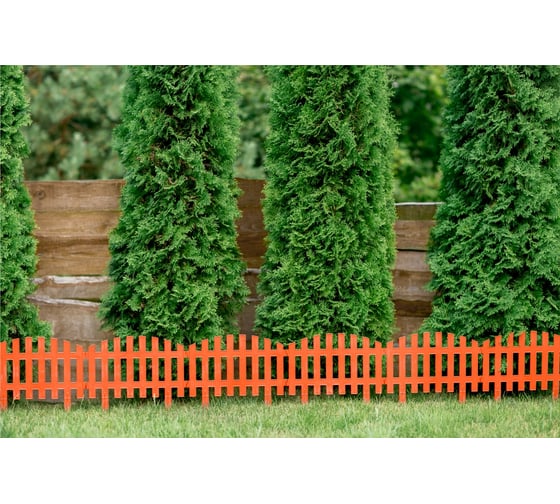 Декоративный забор GARDENPLAST RENESSANS №2 7 шт, длина 3,10 м, терракот 4814132000359 50311