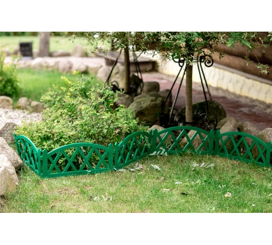 Декоративный забор GARDENPLAST MODERN №4 5 шт, длина 3,00 м зеленый 4814132000410 50113