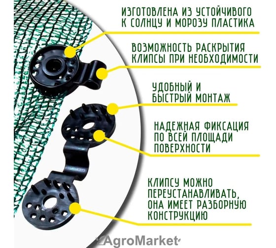 Клипса для крепления ЧЗМ "Люверс" (упаковка 20шт) 6957