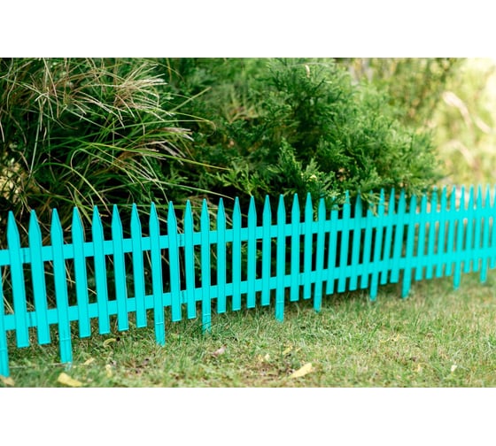 Декоративный забор GARDENPLAST GOTIKA №3 7 секций, 3.1 м, лазурь 4814132002360 50512