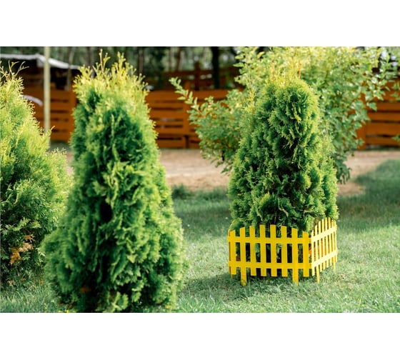 Декоративный забор GARDENPLAST RENESSANS №2 7 секций, 3.1 м, желтый 4814132000342 50211