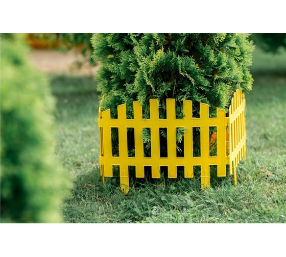Декоративный забор GARDENPLAST RENESSANS №2 7 секций, 3.1 м, желтый 4814132000342 50211