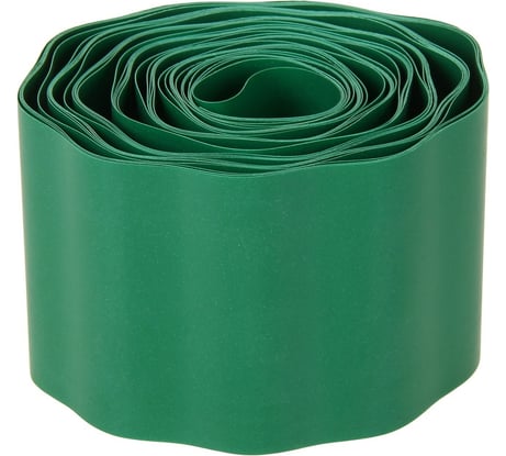 Бордюрная гофрированная лента Дачная мозаика 9 м х 150 мм, зеленая 11815