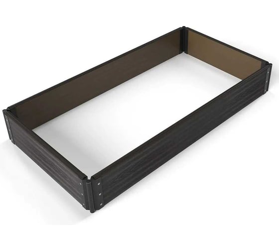 Готовый комплект грядки из ДПК Еврогрядка 1200x800x225-3D, цвет венге GEG3-225-3D 1