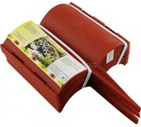 Бордюр Дачная мозаика Каскад темно-коричневый, 3 м, 18х30 см 9679