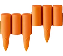 Бордюр декоративный cадовый ВПМ "Пеньки" терракотовый 6195588