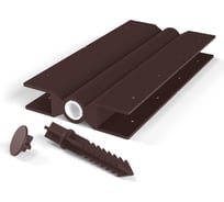 Стыковочный элемент Еврогрядка 225x30 2 ось-петли, коричневый EGST225-k