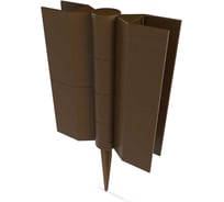 Стыковочный элемент Еврогрядка Коричневый 150x30 2 ось-петли, коричневый EGST15030-k