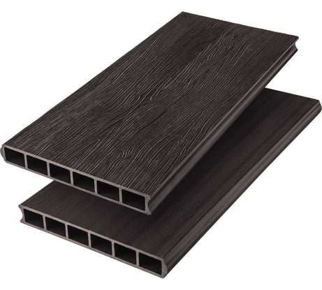Комплект из 4-х 3D-досок ДПК Еврогрядка 1500x30x225 для грядок и клумб, цвет Венге EGD15-225-3D
