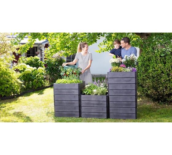Прямоугольная грядка GRAF S 60х60х25 см 645115