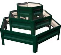 Трехъярусная клумба с полимерным покрытием ПоУму ГОРКА зеленый мох 610146005